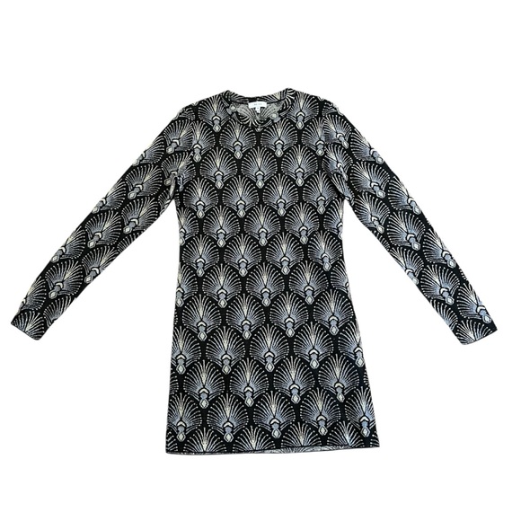 Reiss Metallic Art Deco Mini Dress Medium - Picture 4 of 12